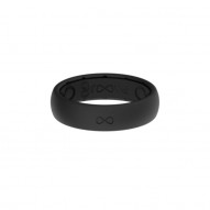 Groove Thin Silicone Ring - Black